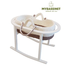 MYBASSINET: Two-colored Baby Moses Basket Design 2