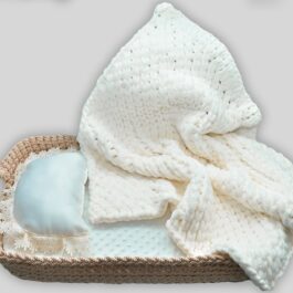 MYBASSINET Premium Baby Changing Basket – Handmade Natural Moses Basket with Water-Resistant Pad Cover and Blanket, Baby Changing Mat with Pillow