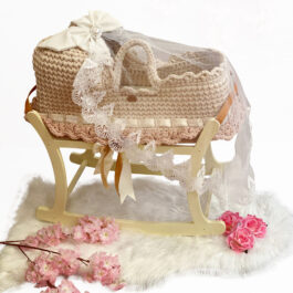Deluxe Bassinet for Newborn |Very Special design Baby Moses Basket with Tulle| Baby shower gift