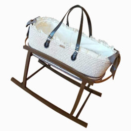 Luxurious Baby Bedside: Comfortable & Secure Moses Basket | Beautiful Baby Moses Basket| Unisex Moses Bassinet