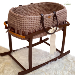 MYBASSINET Premium Baby Moses Bassinet: Comfortable & Secure Unisex Moses Basket 27.5″x13.7″x9.84″