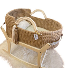 MYBASSINET: Baby Moses Basket with straight Hood| Colours available
