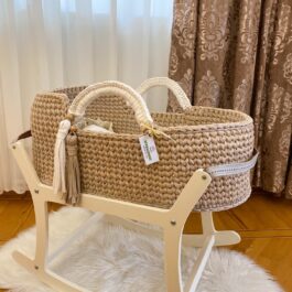 MYBASSINET: Baby Moses Basket with straight Hood| Colours available